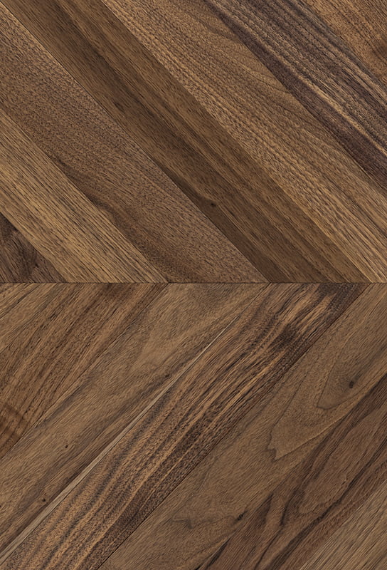 Svart valnöt Natural Chevron Engineered trägolv WA002-1