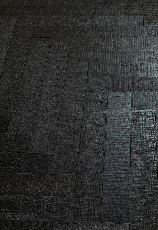 Intensiv svart CD -sillben konstruerad trägolv